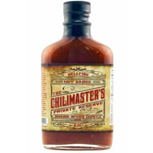 Hellfire Chillimaster's Private Reserve Bourbon Infused Chipotle Hot Sauce